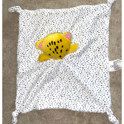 Doudou Plat Tigre Blanc Gris Leopard Siplec Mots D'enfants Peluche Jouet Bebe Naissance Enfant Animal