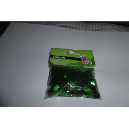 Paquet De 30grs Sequins Paillettes 6mm Vert P.W.I.