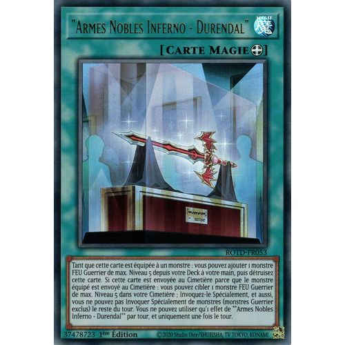 Armes Nobles Inferno - Durendal - Rotd-Fr053 - En Ultra Rare - Envoi Soigné Sous Pochette De Protection.