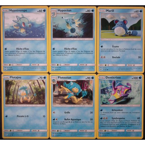 Ombres Ardentes - Lot De 6 Cartes Type Eau