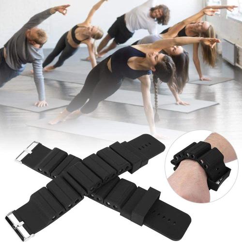 2 Pcs Yoga Portant Le Poids Bracelet Ajustement Sangle De Formation Bras Fitness Yoga Sport Fitness Entraînement Formation Poids Bracelet Sport Poids Bracelet Muscle Fitness Noir