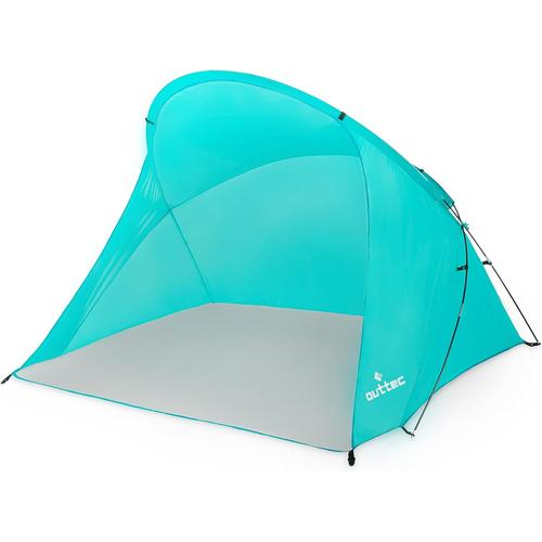 Turquoise Tente De Plage Avec Protection Uv 50+, Tente De Plage Avec Sac De Transport, Pour Famille Plage, Camping, Jardin, Protection Solaire (Turquoise)