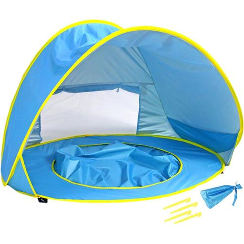 #1 Pare-Soleil pour Piscine pour, Tente De Plage | Abri Solaire De Plage Ombragé avec Piscine | Protection Solaire Anti-UV, Protection UV, Mini Piscine Portable, Auvent pour, Sac De Trans