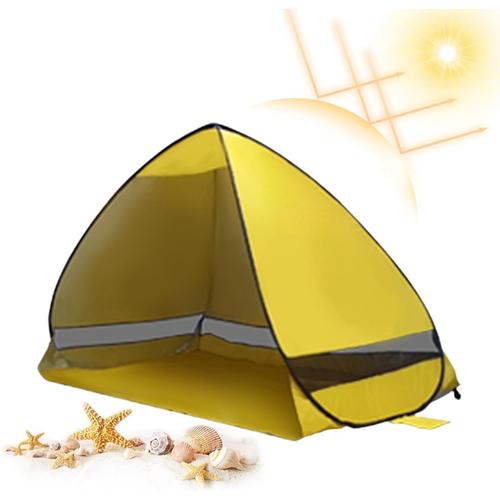 Jaune Plage Pour Tente Plage, Protection Solaire, Tente Camping, Protection Uv Upf 50+, Auvent Plage Facile À Installer, Plage, Équipement Plein Air Pour Parc