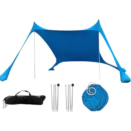 Bleu Ciel/S Plage | Plage Pop-Up | Protection Upf 50+ | Parasols Plage Pour Le Sable | Abri Solaire Avec 4 Sacs Sable | Tente D'ombrage Pour Plage, Camping, Pique-Nique