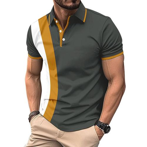 Polo Homme De Sport Golf Tennis Manche Courte À Imprimé Fit Grande Vêtements Masculin Wx16