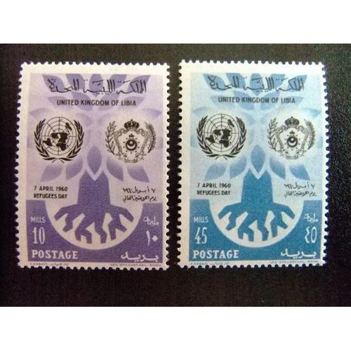 L 59 Libia Libye 1960 / Año Del Refugiado - World Refugee Year / Yvert 32- 33 Mnh