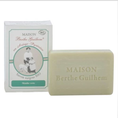 Maison Berthe Guilhem Savon Huile Essentielle Menthe Verte Et Argile Verte Bio 100g 