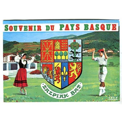 Carte Postale - Zazpiak Bat - Souvenir Du Pays Basque