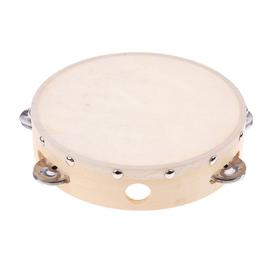 Extaum Pied Tambourin,Pied Tambourin Black Drum Companion Jingle Tambourine Instrument de Percussion Accessoire Léger Main Pied Tambourin à double usage