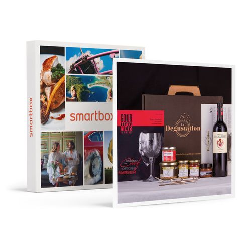 Panier Gourmand L'étoilé À Domicile : Piperade, Rillettes, Terrines, Pâte À Tartiner Et Vin - Smartbox - Coffret Cadeau Gastronomie