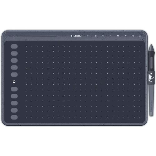 Tablette graphique HUION HS611 10X6 pouces avec stylet sans batterie, barre à une touche(Gris)