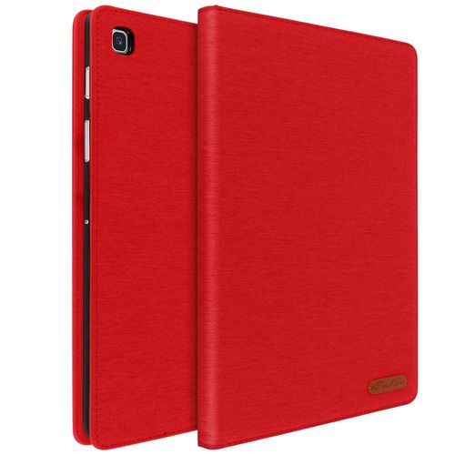 Housse Samsung Galaxy Tab S5e Rangements Cartes Fonction Support Fin Rouge