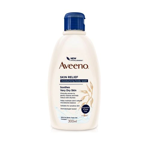 Johnson And Johnson Aveeno Skin Relief Moisturising Body Wash 300ml Soap And Fragrance Free 