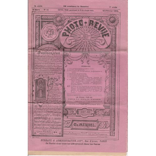 Photo-Revue N° 11 Du 15 Février 1898