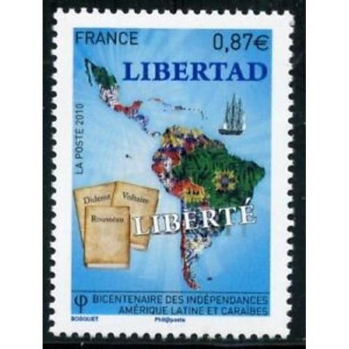 Bicentenaire Des Indépendances Amérique Latine Et Caraïbes Année 2010 N° 4517 Yvert Et Tellier Luxe