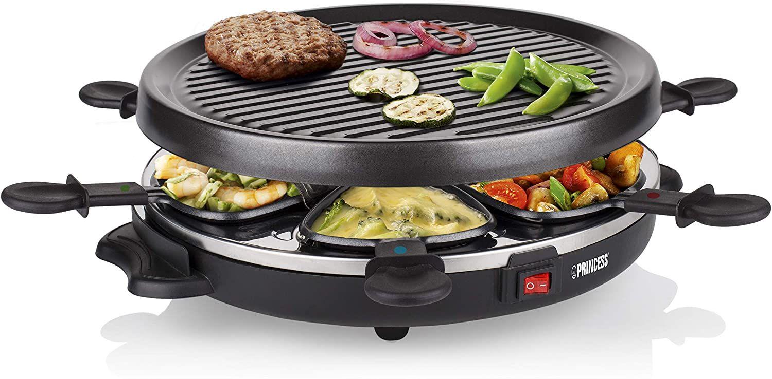 appareil à Raclette avec pierre à cuire pour 2 à 4 personnes 800W noir