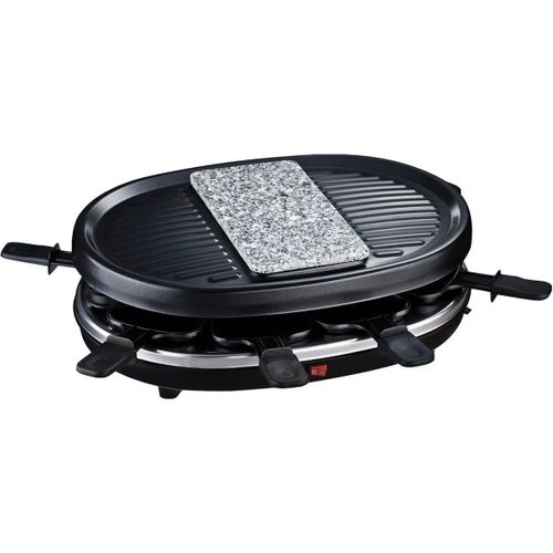Appareil À Raclette Multifonctions 3 En 1 Pour 8 Personnes 900w Noir Gris