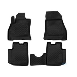 Tapis De Sol En Caoutchouc 3d Exclusive - J&j Automotive - Fiat 500l - Noir - Sur Mesure - Antidérapant