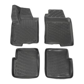 Tapis De Sol En Caoutchouc 3d Exclusive Compatible Avec Fiat Panda Depuis 2012, Système De Fixation, Toutes Saisons