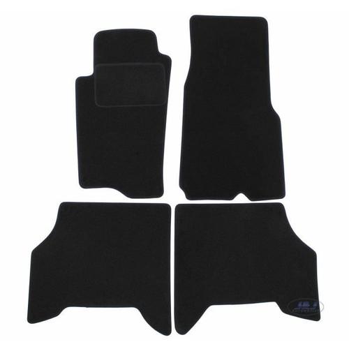 J&j Automotive | Tapis De Sol Noir Velours Compatible Avec Jeep Grand Cherokee 1991-1999 4pcs