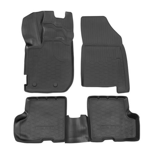 Tapis De Sol En Caoutchouc Tpe Toutes Saisones Pour Dacia Duster Depuis 2018 4 Wd 4 Ks, Noir, Antidérapant, Toutes Saisons