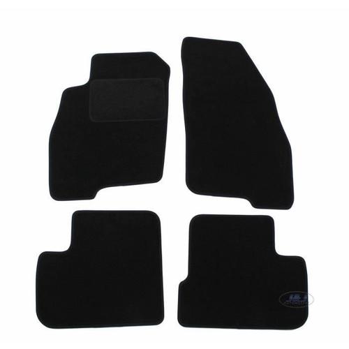 J&j Automotive | Tapis De Sol Noir Velours Compatible Avec Fiat Punto Grande 2006-2018 4pcs