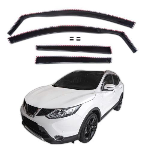 Déflecteurs D'air - Scoutt - Nissan Qashqai J11 - Fumé - Acrylique Renforcé - Installation Facile