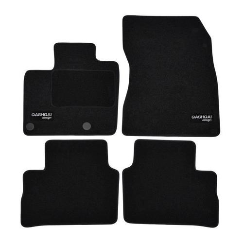 Logo Tapis De Sol Noir Velours Sur Mesure Pour Nissan Qashqai Depuis 2021, 4pcs, Ajustement Précis, Base Antidérapante