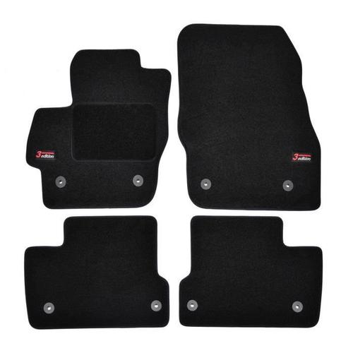 Logo Tapis De Sol Noir Velours Sur Mesure Pour Mazda 3 2009-2012, 4pcs, Ajustement Précis, Renforcée Dans La Zone De La Pédale