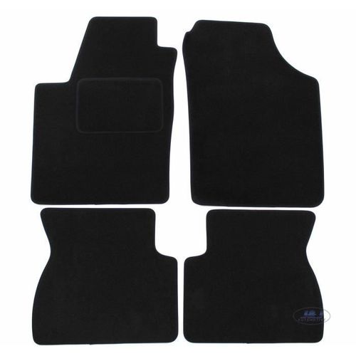 J&j Automotive | Tapis De Sol Noir Velours Compatible Avec Kia Picanto I 2007-2011 4pcs