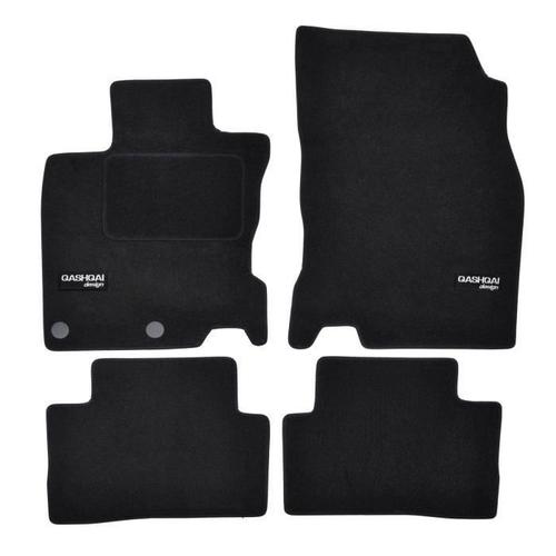 Logo Tapis De Sol Noir Velours Sur Mesure Pour Nissan Qashqai Depuis 2014, 4pcs, Ajustement Précis, Base Antidérapante