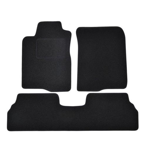 Tapis De Sol Noir Velours Sur Mesure Pour Toyota Corola Verso 3 Ar10 2002-2009, 3pcs, Ajustement Précis, Base Antidérapante