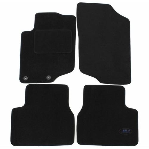 J&j Automotive | Tapis De Sol Noir Velours Compatible Avec Peugeot 207 2006-2012 4pcs