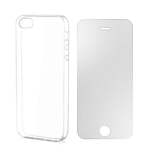 Coque Souple + Verre Trempé - Compatible Iphone 5