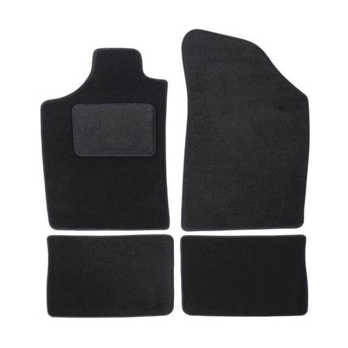 Tapis De Sol Noir Velours Sur Mesure Pour Renault Clio 1 1990-1998, Ajustement Précis, Renforcée Dans La Zone De La Pédale