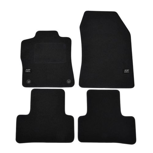 Logo Tapis De Sol Noir Velours Sur Mesure Pour Peugoet 308 Depuis 2022, 4pcs, Ajustement Précis, Renforcée Dans La Zone De La Pédale