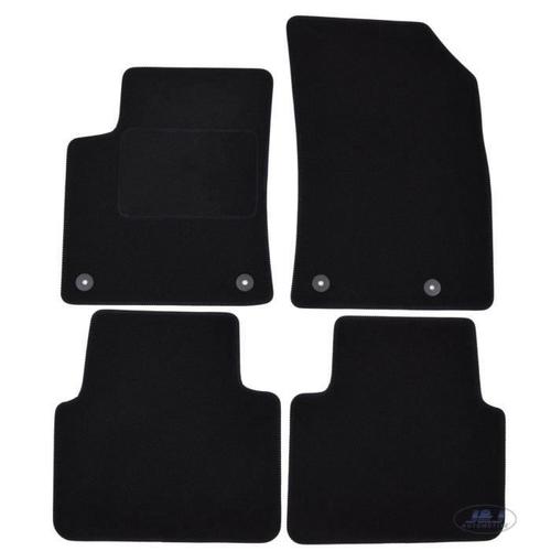 J&j Automotive | Tapis De Sol Noir Velours Compatible Avec Opel Crossland X 2017-Prés 4pcs