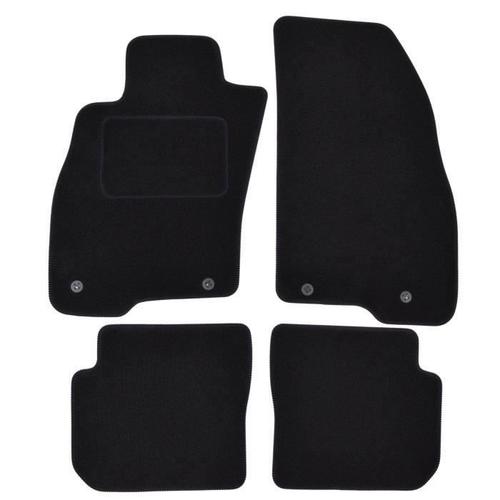 J&j Automotive | Tapis De Sol Noir Velours Compatible Avec Fiat Punto 3 2012-2018 4pcs