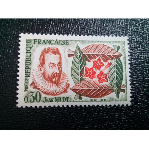 Timbre France Yt 1286 Tabac - Jean Nicot 1561 1961 ( 10804 )