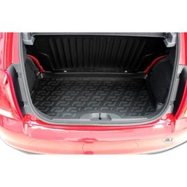 Tapis De Coffre Caoutchouc - J&j Automotive - Fiat 500 - Protection Contre L'eau - Sur Mesure - Noir