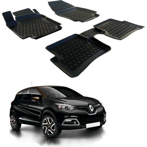 Scoutt | 3d Tapis De Sol En Caoutchouc Premium Compatible Avec Renault Captur 2014-2019 4pcs