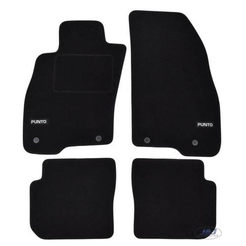 J&j Automotive | Logo Tapis De Sol Noir Velours Compatible Avec Fiat Punto Iii 2012-2018