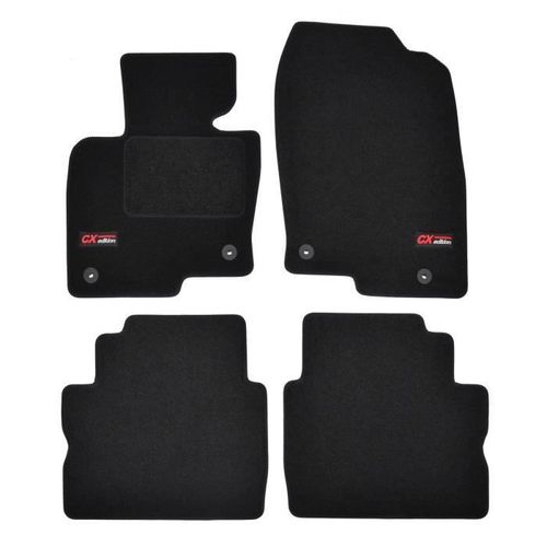 Tapis De Sol - Mazda - Cx5 - Velours Noir - 4 Pièces - Ajustement Précis