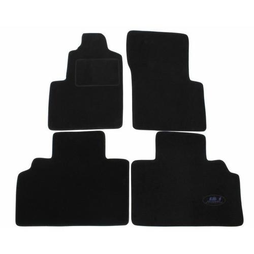 J&j Automotive | Tapis De Sol Noir Velours Compatible Avec Renault Espace 2000-2003 4pcs