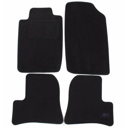 J&j Automotive | Tapis De Sol Noir Velours Compatible Avec Peugeot 206 206+ 1998-2005 4pcs