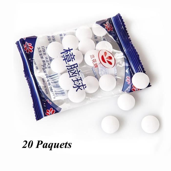 5 pièces boules de naphtaline blanches Non toxiques pour garde