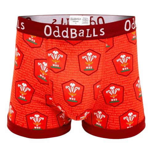 Oddballs Mens Home Welsh Rugby Union Boxer Shorts