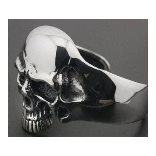 Gros Bracelet Crane Metal Tete De Mort 5cm De Large Gothique Biker Rock Roll