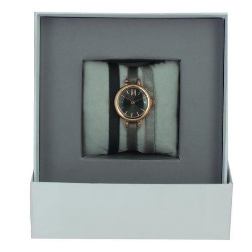 Coffret Montre Ruban Les Interchangeables Kaki/Beige/Gris